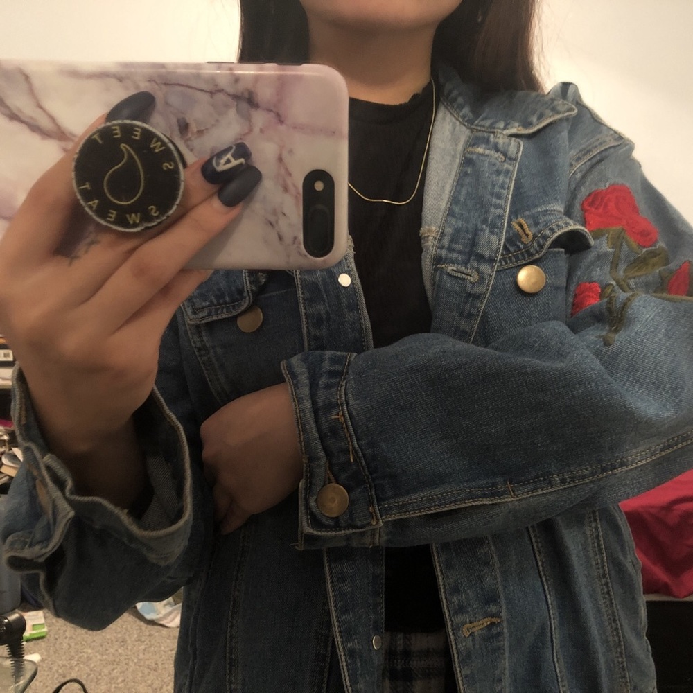 Roses denim jacket
